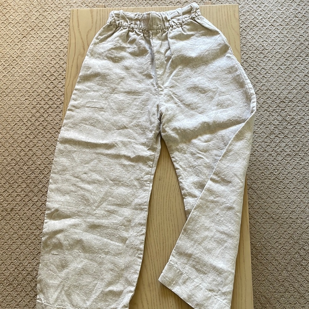 Only Child Beige Linen Pants